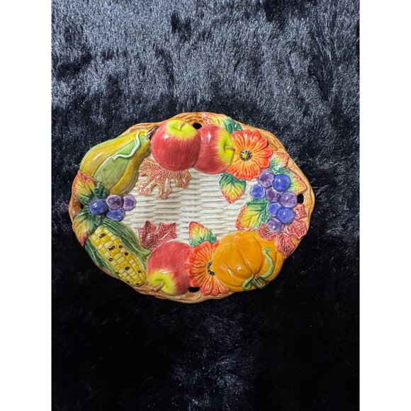 Fitz And Floyd Classics Ceramic Festive Fall Fruit Dish Soap Dish Trinke… - Picture 1 of 6